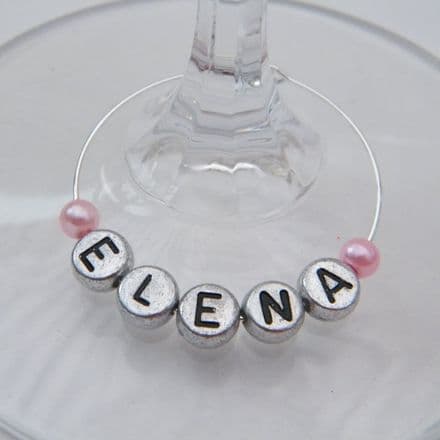 Personalised Name Wine Glass Charms