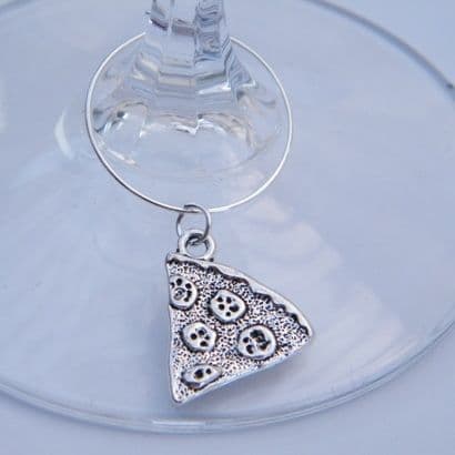 Pizza Wine Glass Charm - Hoop Style