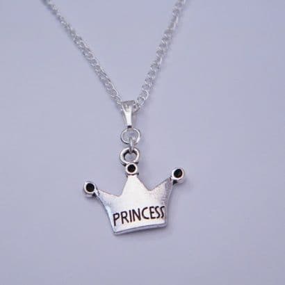 Princess Crown Necklace - Charm Style