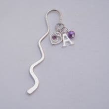 Purple Sparkle Swirl Heart Bookmarks