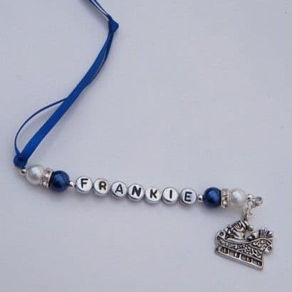 Santa Sleigh Personalised Christmas Tree Decoration