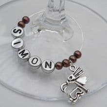 Scuba Diving Wine Glass Charms