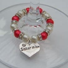 Sister In Law Wine Glass Charms