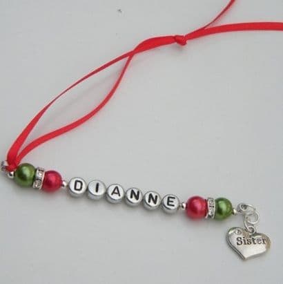 Sister Personalised Christmas Tree Decoration