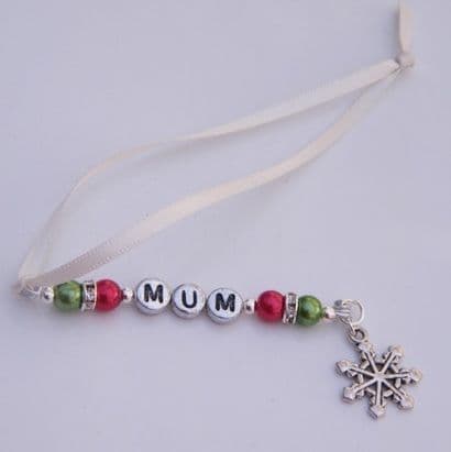 Snowflake Personalised Christmas Tree Decoration