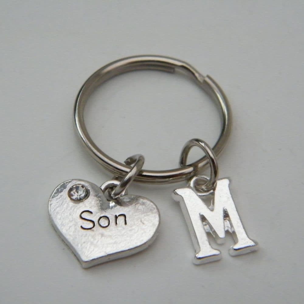 Son Keyring - Initial Charm Style