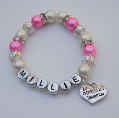 Special Daughter Personalised Bracelet - Sparkle & Bling Style