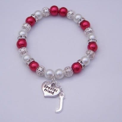 Special Friend Initial Bracelet - Sparkle & Bling Style