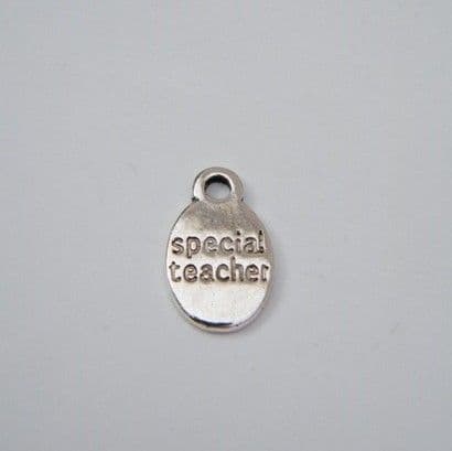 Special Teacher Personalised Keyring - Double Charm Beaded Style