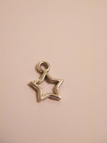 Star Outline Wine Glass Charm - Full Sparkle Style