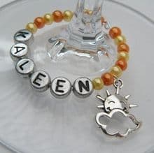 Sun & Cloud Wine Glass Charms