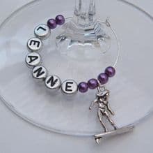 Surfing Wine Glass Charms