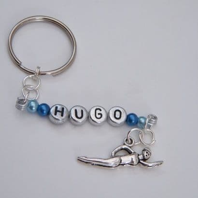 Swimmer Personalised Keyring