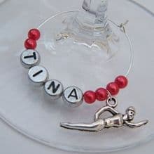 Swimming Wine Glass Charms