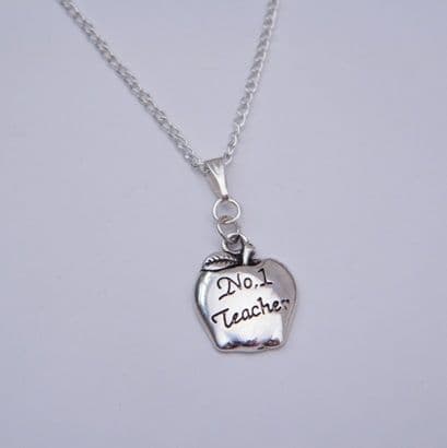 Teacher Apple Necklace - Charm Style