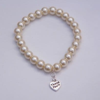 Thank You Bracelet - Charm Beaded Style