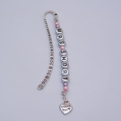 Thank You Personalised Bookmark