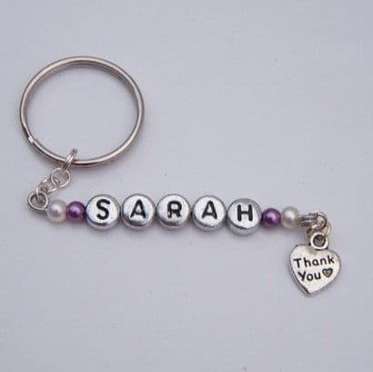 Thank You Personalised Keyring
