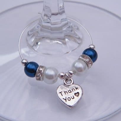 Thank You Wine Glass Charm - Elegance Style
