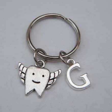 Tooth Fairy Keyring - Initial Charm Style