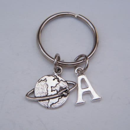 Travel The World Keyring - Initial Charm Style