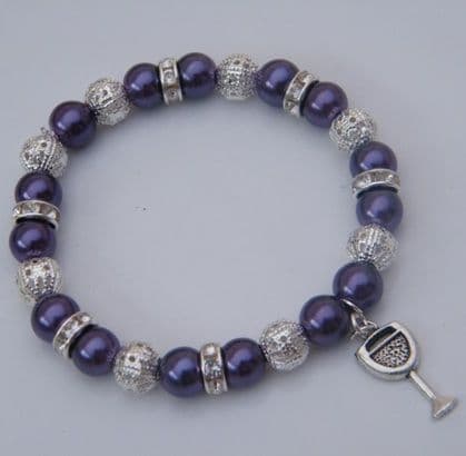 Wine Glass Bracelet - Sparkle & Bling Style