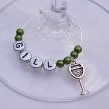 Wine Themed Wine Glass Charms