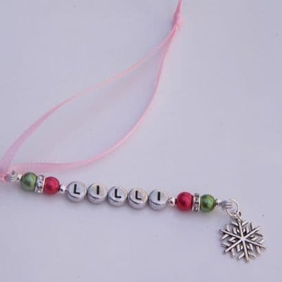 Winter Snowflake Personalised Christmas Tree Decoration