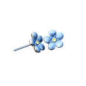 'Forget Me Not Flower' Stud Earrings
