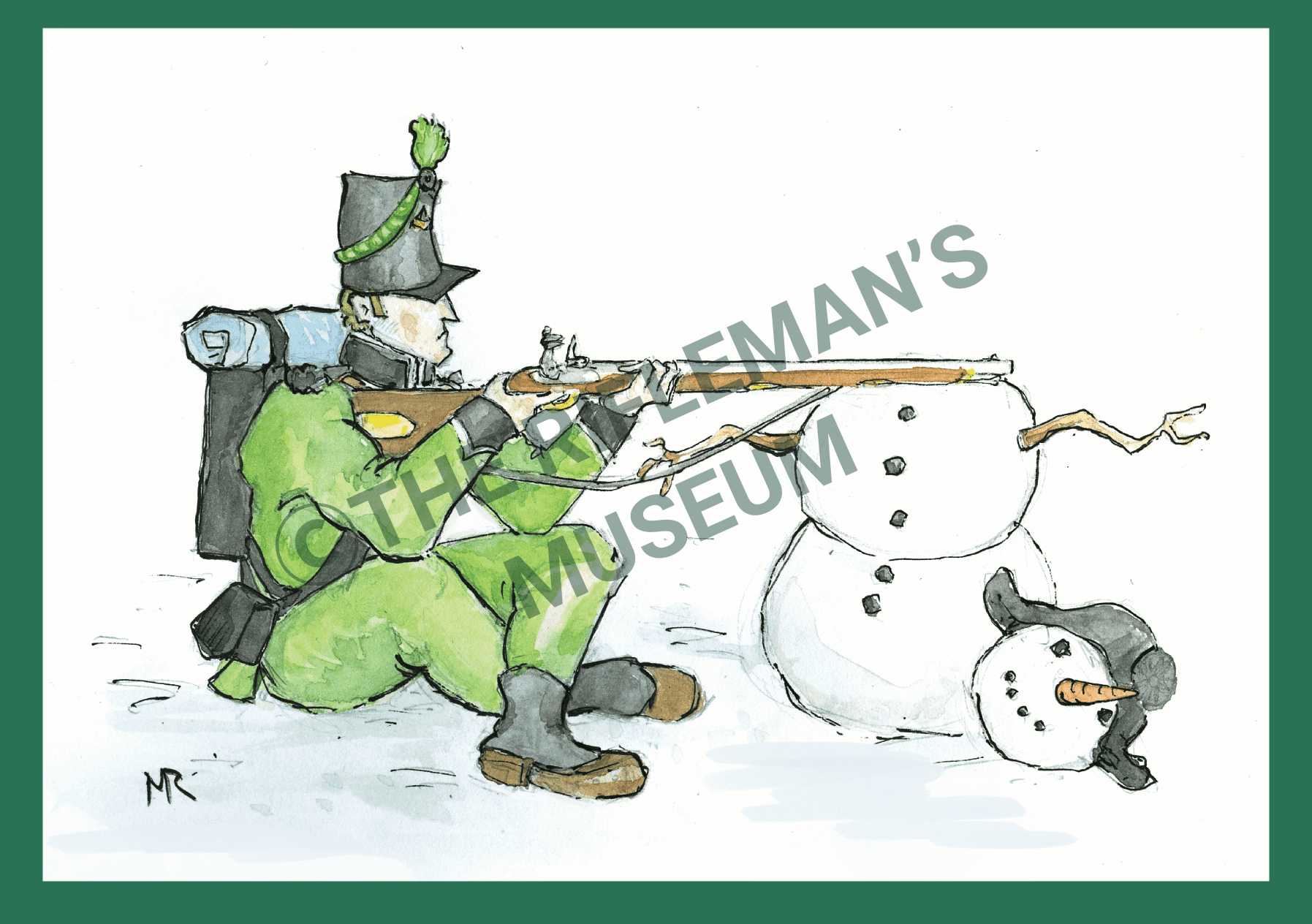 95th Christmas Card Frosty the Rifleman