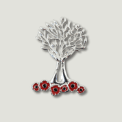 Hand in Tree Poppy Brooch
