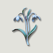 Snowdrop Brooch Silver Tone