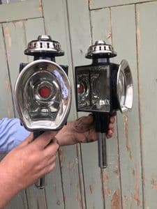 Carriage Lamps White Metal Horseshoe Fronted