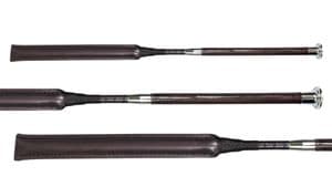 Leather handle jump whip