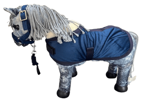 Toy Horse  Horse Rug Navy Velvet