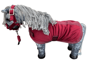 Toy Horse  Rug Burgundy Velvet