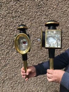 Used Brass oval lamps