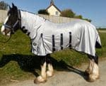 Waterproof Top Fly Rug  with combo neck Heavy Horse Shire with belly flap  6'9"- 7'9"