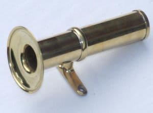 Whip Holder With Trumpet Top Brass / White Metal