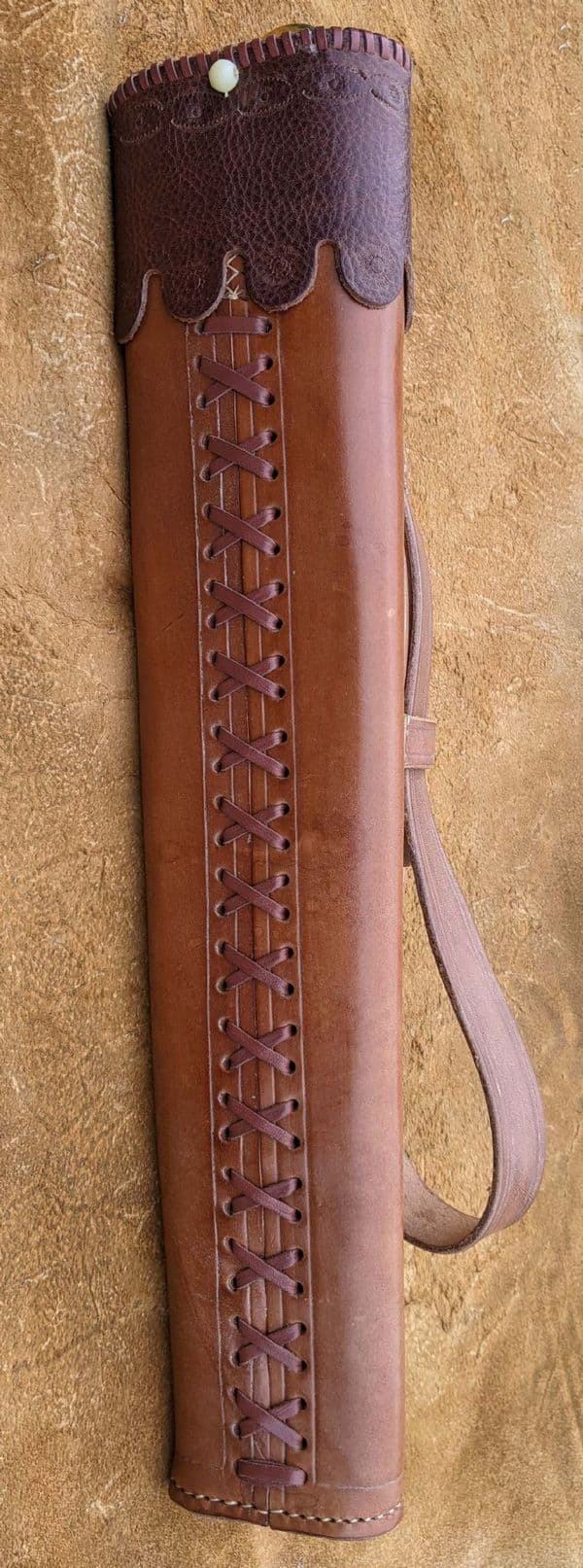 DARK BROWN LEATHER BACK QUIVER reduced
