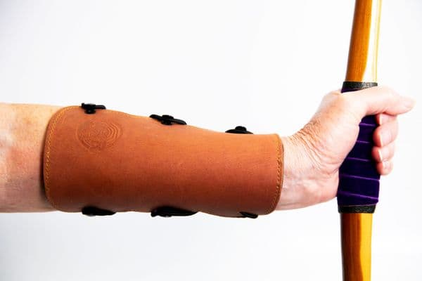 NOMAD LEATHER BRACER, metal hook fastening