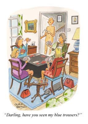 Has anyone seen my blue trousers?
