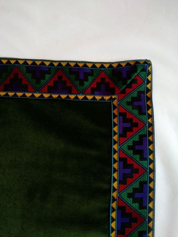 Luxury Velvet Bridge cloths with  green red and purple
