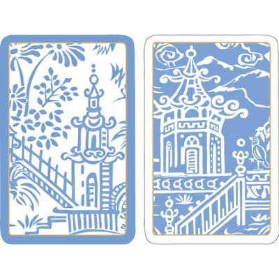 Pagoda Toile Bridge Cards