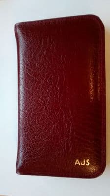 Personalised silk lined leather bridge sets