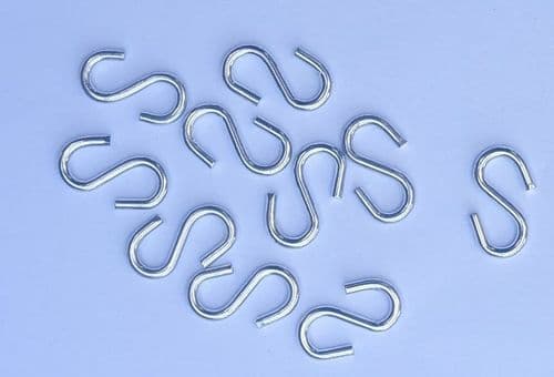 3mm x 30mm 'S' Hooks (10 Pack)