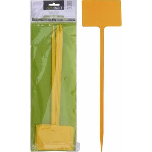 5 Yellow T-Shaped Plant Markers (35cm)