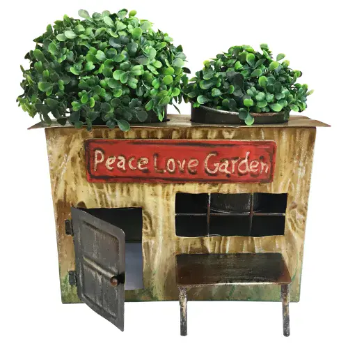 Peace, Love, Garden Flowerpot House