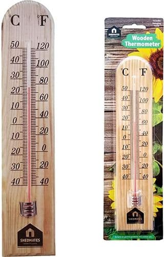 Wooden Outdoor/Indoor Thermometer