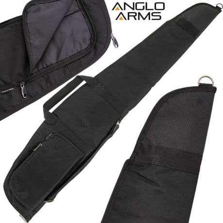 131 cm Anglo Arms Padded Black Rifle Gun Carry Case Shotgun Air Rifle Bag Slip
